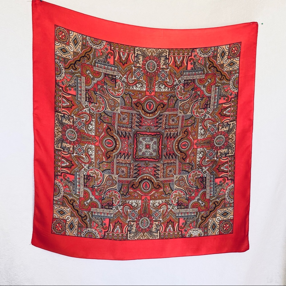 Liberty of London Red Paisley Silk Scarf